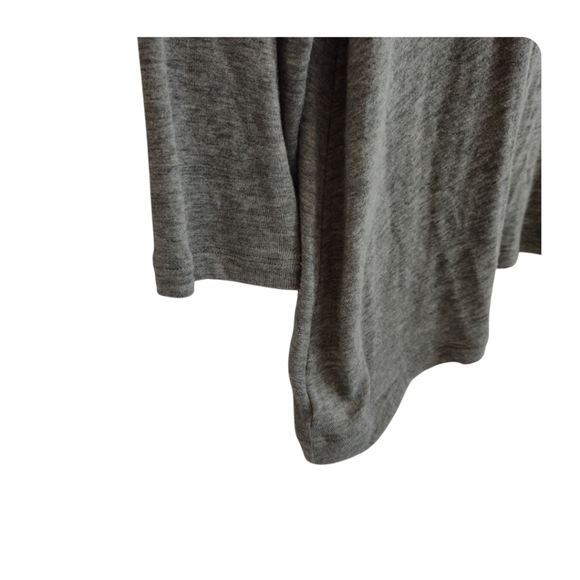 CABI OFFHAND Long Sleeve Knit Tunic Split Stitched V Neck Heather Grey Medium - Picture 6 of 13